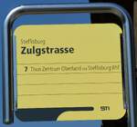 Steffisburg/917628/287361---sti-haltestellenschild---steffisburg-zulgstrasse (287'361) - STI-Haltestellenschild - Steffisburg, Zulgstrasse - am 28. Mai 2026 