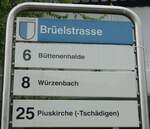 Luzern/744818/164872---vbl-haltestellenschild---luzern-brueelstrasse (164'872) - VBL-Haltestellenschild - Luzern, Br�elstrasse - am 16. September 2015