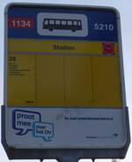 (156'743) - Qbuzz-Haltestellenschild - Zuidhorn, Station - am 18.