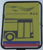 (163'509) - Liechtenstein Bus-Haltestellenschild am 16. August 2015 in Schaan