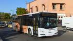 Marrakesch, bei der Koutoubia, ALSA City Scania Irizar der Linie 1: Jamaa el Fna - Rouidate, 01.01.2015