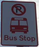 (190'765) - Bus-Haltestellenschild am 21.