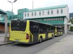 (154'225) - Landbus Unterland, Dornbirn - BD 13'430 - Mercedes am 20. August 2014 beim Bahnhof Bregenz