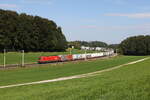 1016 017 war mit dem  EKOL-KLV  am 18. September 2024 bei Axdorf in Richtung Mnchen unterwegs.