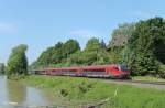 Nachschuss auf den 80-90-704 mit dem RJ64 Budapest - M�nchen bei Volkmannsdorf. 08.06.13