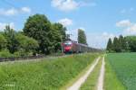 Nachschuss auf 1116 204 als RJ 67 M�nchen nach Budapest bei Freising. 08.06.13
