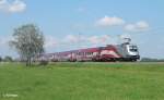 1116 249-4 schiebt den RJ69 M�nchen  - Wien Westbahnhof bei Pulling bei Freising. 08.06.13