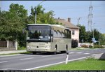 Ein MERCEDES O 550 INTEGRO Ü II von Postbus beim SEV Einsatz in NÖ