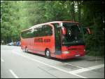 Mercedes Travego von Haimerl Reisen aus Deutschland vor dem Tiergarten Straubing.