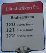 (287'805) - ��nstrafiken-Haltestellenschild - Gr�nna.