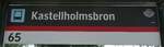 (287'860) - SL-Haltestellenschild - Stockholm, Kastellholmsbron - am 9.