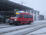 (270'916) - Elsigenalp Bahnen, Achseten - BE 243 - Mercedes (ex AFA Adelboden Nr. 53) am 11. Januar 2025 beim Bahnhof Frutigen