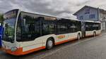 Mercedes-Benz Citaro G C2, SO 155955, in Deitingen Bahnhof, als Ersatzverkehr Solothurn-Luterbach-Deitingen, Busbetriebe Solothurn und Umgebung, Aufgenommen am 14. Mai 2026