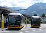 hafliger-sursee/858812/265337---postauto-zentralschweiz-haefliger-- (265'337) - PostAuto Zentralschweiz (Hfliger) - Nr. 568/OW 11'868/PID 12'020 + Nr. 537/OW 16'637/PID 12'021 - eMercedes am 2. August 2024 beim Bahnhof Sarnen