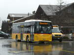 Volvo/802254/245077---kuebli-gstaad---be (245'077) - K�bli, Gstaad - BE 671'405/PID 11'459 - Volvo (ex BE 21'779) am 15. Januar 2023 beim Bahnhof Gstaad