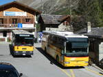 Irisbus/753264/228792---oser-buerchen---vs (228'792) - Oser, B�rchen - VS 93'575 - NAW/Lauber (ex Epiney, Ayer) + PostAuto Wallis - Nr. 4/VS 355'166 - Irisbus am 10. Oktober 2021 in Arolla, Post