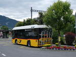 PostAuto Graubunden/855214/264348---postauto-graubuenden---gr (264'348) - PostAuto Graubnden - GR 162'994/PID 12'082 - eSolaris am 6. Juli 2024 beim Bahnhof Saanen