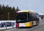 (272'337) - PostAuto Graubnden - Nr. 14/GR 52'188/PID 5025 - Scania/Hess (ex Stuppan, Flims) am 22. Februar 2025 in Lantsch/Lenz, Biathlon-WM