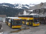 (214'062) - PostAuto Ostschweiz - SG 356'506 - Mercedes (ex Schmidt, Oberbren) + SG 443'910 - Alexander Dennis am 1. Februar 2020 in Wildhaus, Dorf