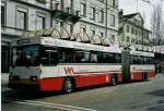 (058'924) - WV Winterthur - Nr. 130 - Saurer/FHS Gelenktrolleybus am 20. Februar 2003 beim Hauptbahnhof Winterthur
