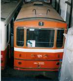 (059'537) - WV Winterthur (TVS) - Nr. 121 - Saurer/Hess Gelenktrolleybus am 30. Mrz 2003 in Niederscherli (Teilaufnahme)