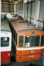 (059'601) - WV Winterthur (TVS) - Nr. 121 - Saurer/Hess Gelenktrolleybus am 30. Mrz 2003 in Niederscherli