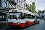 (064'120) - WV Winterthur - Nr. 123 - Saurer/FHS Gelenktrolleybus am 15. Oktober 2003 beim Hauptbahnhof Winterthur