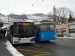 (131'281) - TL Lausanne - Nr. 845 - Hess/Hess Gelenktrolleybus am 5. Dezember 2010 in Lutry, Corniche