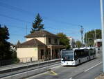 (228'839) - Intertours, Domdidier - Nr. 468/FR 300'468 - Mercedes (ex Nr. 201) am 11. Oktober 2021 beim Bahnhof Prilly-Chasseur (Einsatz TL)