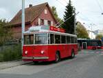 (240'808) - VB Biel - Nr. 21 - Berna/Hess Trolleybus am 9. Oktober 2022 in Biel, Geyisriedweg
