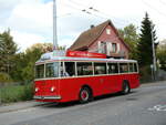 (240'811) - VB Biel - Nr. 21 - Berna/Hess Trolleybus am 9. Oktober 2022 in Biel, Geyisriedweg