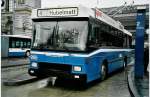 (045'019) - VBL Luzern - Nr. 265 - NAW/R&J-Hess Trolleybus am 22. Februar 2001 beim Bahnhof Luzern
