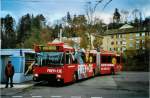 (101'507) - VBL Luzern - Nr. 198 - NAW/Hess Gelenktrolleybus am 26. November 2007 in Luzern, Maihof