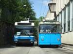 (138'758) - VBL Luzern (Rtrobus) - Nr. 257 - NAW/R&J-Hess Trolleybus + TL Lausanne (Rtrobus) - Nr. 656 - FBW/Eggli Trolleybus am 13. Mai 2012 in Lausanne, Dpt Borde