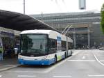 (150'593) - VBL Luzern - Nr. 222 - Hess/Hess Gelenktrolleybus am 10. Mai 2014 beim Bahnhof Luzern
