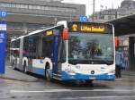 (156'013) - VBL Luzern - Nr. 163/LU 164'526 - Mercedes am 25. Oktober 2014 beim Bahnhof Luzern