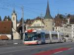 (167'917) - VBL Luzern - Nr. 237 - Hess/Hess Doppelgelenktrolleybus am 25. Dezember 2015 in Luzern, Bahnhofbrcke