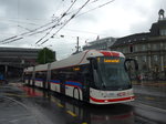 (170'879) - VBL Luzern - Nr. 235 - Hess/Hess Doppelgelenktrolleybus am 14. Mai 2016 beim Bahnhof Luzern