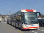 (223'787) - VBL Luzern - Nr. 401 - Hess/Hess Doppelgelenktrolleybus am 26. Februar 2021 in Luzern, Bahnhofbrcke