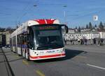 (259'178) - VBL Luzern - Nr. 418 - Hess/Hess Doppelgelenktrolleybus am 6. Februar 2024 in Luzern, Bahnhofbrcke
