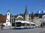 VBL Luzern/863090/266710---vbl-luzern---nr (266'710) - VBL Luzern - Nr. 212 - Hess/Hess Gelenktrolleybus am 7. September 2024 in Luzern, Bahnhofbrcke