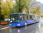 (256'586) - Domo, Glattbrugg - Nr. 5/SG 490'805 - Mercedes (ex VBZ Zrich Nr. 185; ex VZO Grningen Nr. 102) am 31. Oktober 2023 beim Bahnhof Glarus