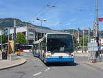 VMCV Clarens/669355/208460---vmcv-clarens---nr (208'460) - VMCV Clarens - Nr. 11 - Van Hool Gelenktrolleybus am 4. August 2019 beim Bahnhof Vevey