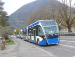 (225'165) - VMCV Clarens - Nr. 801 - Van Hool Gelenktrolleybus am 19. April 2021 beim Bahnhof Villeneuve