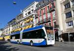 (269'214) - VMCV Clarens - Nr. 814 - Van Hool Gelenktrolleybus am 16. November 2024 in Montreux, Dbarcadre