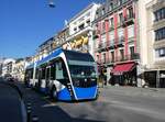 (269'215) - VMCV Clarens - Nr. 810 - Van Hool - Gelenktrolleybus am 16. November 2024 in Montreux, Dbarcadre