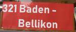 (290'662) - Routentafel - 321 Baden - Bellikon - am 5.