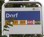 (290'678) - A-welle/PostAuto-Haltestellenschild - Remetschwil, Dorf - am 5.