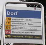 (290'679) - A-welle/PostAuto-Haltestellenschild - Remetschwil, Dorf - am 5.