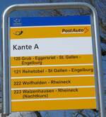 (169'896) - PostAuto-Haltestellenschild - Heiden, Post - am 12.
